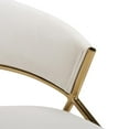 thumbnail image 5 of LumiSource Gold Metal, Cream Velvet Jie Fixed-height Counter Stool - Set of 2, 5 of 10