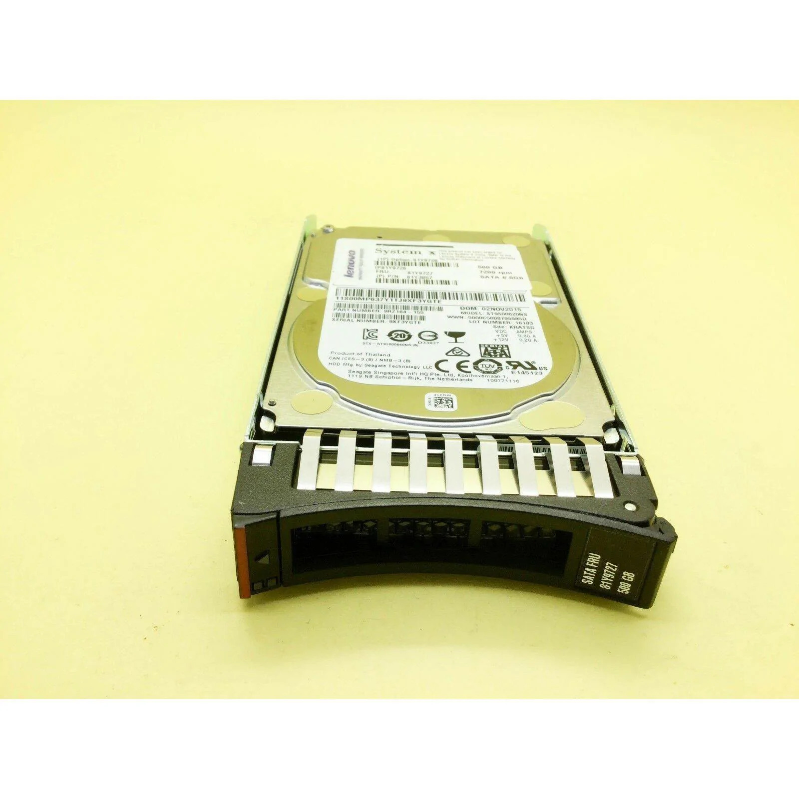 81Y9727 81Y9726 IBM/ Lenovo 500GB 7.2K 6G SFF 2.5 SATA NL HARD DRIVE 81Y3857 5711045909207 - image 3 of 3
