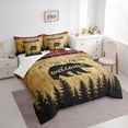 thumbnail image 3 of Homewish Wild Animal Bear 7-Piece Twin Bedding Sets,Country Farmhouse Cabin Bedding Comforter Set,Black Brown Sheet Sets For Men Women,Ultra Soft Home Decor, 3 of 8