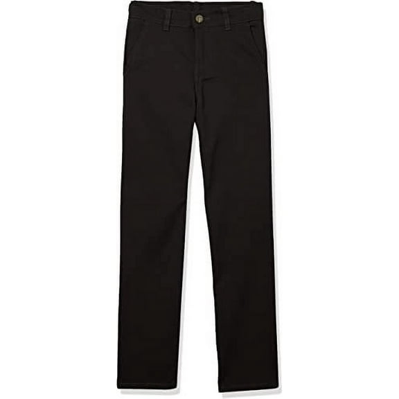 Boys 4-20 IZOD Flat Front Comfort Waistband Pants in Regular, Slim & Husky Color: Black Size: 7