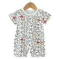 thumbnail image 2 of Gubotare Baby Boy Clothes Romper Baby Boys Girls Bodysuit Short Sleeve Romper Jumpsuit Outfit Size 12-18 Months (White,12-18 Months), 2 of 4