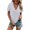 White, variant on Daolelai Women's Fashion Large V-Neck Solid Color Short Sleeve T-Shirt Top