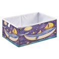 thumbnail image 2 of WOBOGO Sailboat Whale Star Pattern Storage Basket Foldable Easy to Clean Durable with Hollow Support Plate with Handle 15.75×10.63×6.96 in, 2 of 8