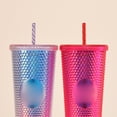 thumbnail image 2 of Swirl Tumbler Straws Colorful Reusable Long Hard Translucent Plastic Drinking Straws Lightweight Safe Cup Straws for Home School Kitchen Restaurant Party, 2 of 7