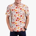 thumbnail image 1 of Balery Hello Autumn Maple Leaf Camisa Polo de Hombre con Estampado, de Manga Corta y Tejido Medio, Camisa Tipo Golf Polo-4X-Large, 1 of 6