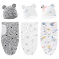 thumbnail image 2 of Saco de dormir de gusano de seda para bebés recién nacidos de Europa y Estados Unidos, toalla para sala de partos, saco de dormir para bebés y conjunto de gorro, 2 of 6