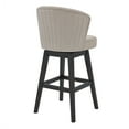 thumbnail image 3 of Brandy 26" Counter Height Swivel Tan Fabric and Espresso Wood Bar Stool, 3 of 8