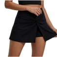 thumbnail image 2 of PBFRDSJ Womens Flowy Wrap Skirt Y2K High Waisted Athletic Skorts with Build-in Shorts Side Slit Mini Tennis Skirt, 2 of 5