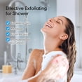 thumbnail image 5 of Okaka Silicone Body Scrubber Exfoliating Shower Bath Brush 2 Pack (Grey & Pink), 5 of 6
