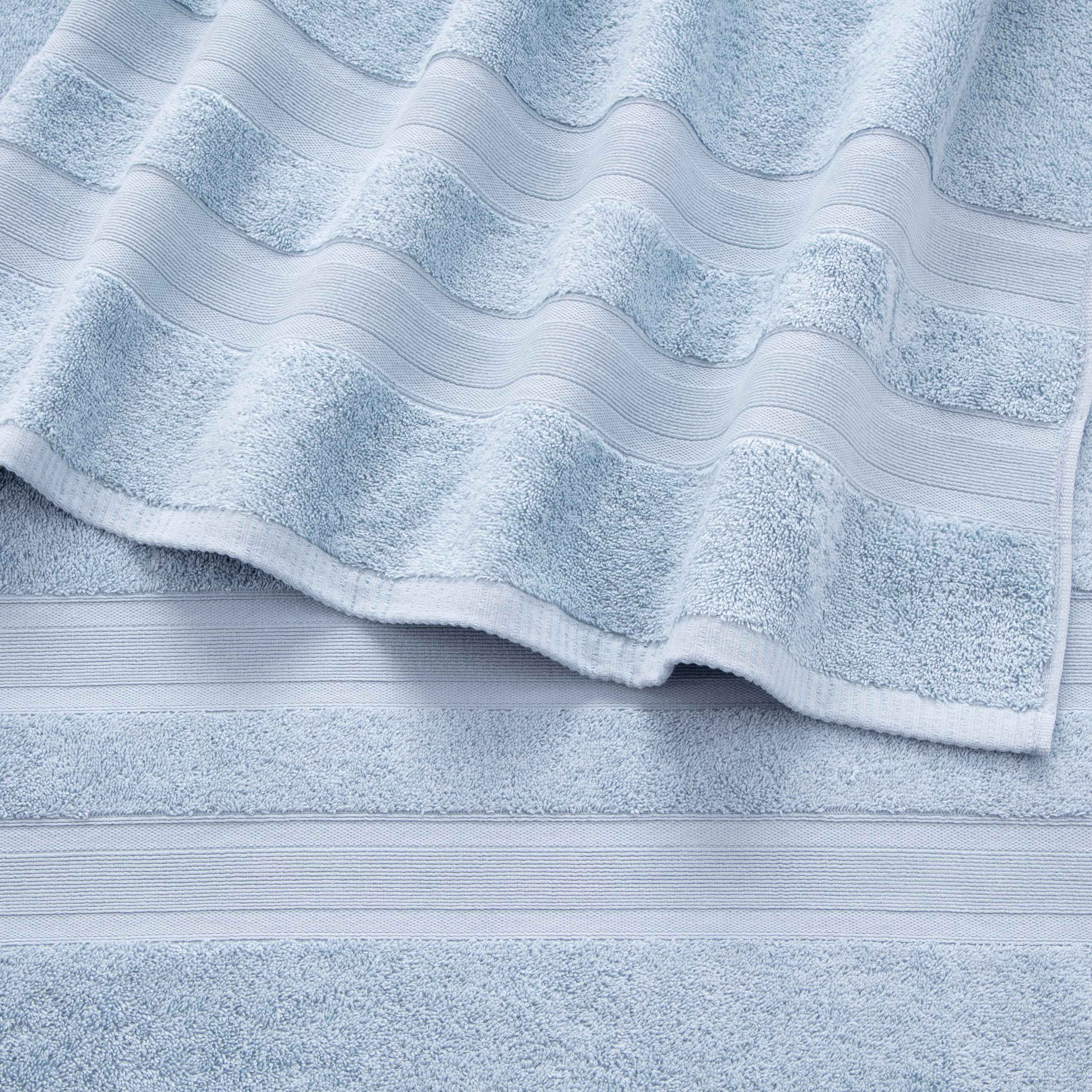 Martex Clean Essentials 6-Piece Cotton Towel Set, Low Lint & Highly Absorbent, Blue