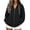 Black, variant on Drawstring Hoodies Women Zip Up Long Sleeves Hooded Oversized Sweatshirt Fleece Jackets Spring Fall Office Business Work Coats with Pockets