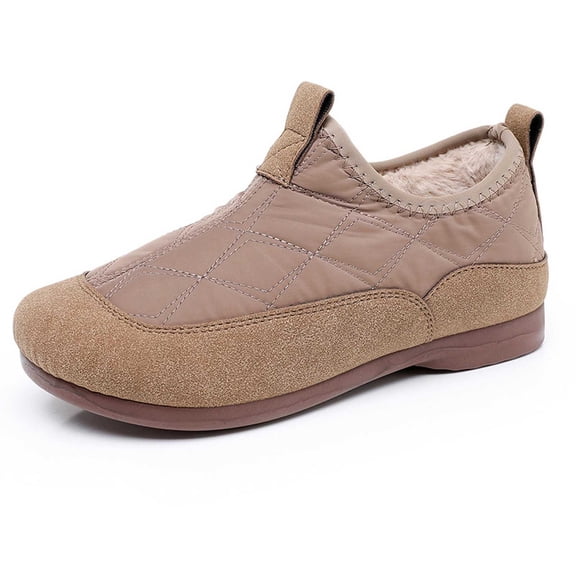 Women's -Lined -on Casual Shoes â Comfortable Plush Lining, Soft Upper, Lightweight Sole, Easy on and Off Design, Warm in Cool Weather, Suitable for Daily Casual wear