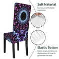 thumbnail image 6 of Kaleidoscope Flower Dining Chair Slipcovers Chair Protectors Seat Covers For Dining Room Hotel Kitchen Purple, 6 of 8