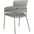 thumbnail image 2 of Bowery Hill Contemporary Grey Velvet Dining Chair (Set of 2), 2 of 6