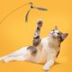 thumbnail image 5 of Cat Kitten Pet Teaser Interactive 30 pulgadas Alambre de material acero 360 degree giratorio con artículos para mascotas de varilla larga Dangle Bell Toy para jugar jinwen Juguetes interactivos para gatos, 5 of 8