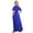 Royal Blue, variant on Women Plus Size V Neck Short Sleeve Evening Dress, Elegant Party Maxi Dress