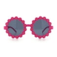 thumbnail image 4 of Girls Kids Daisy Flower Rim Round Circle Plastic Cute Lolita Sunglasses Pink, 4 of 8