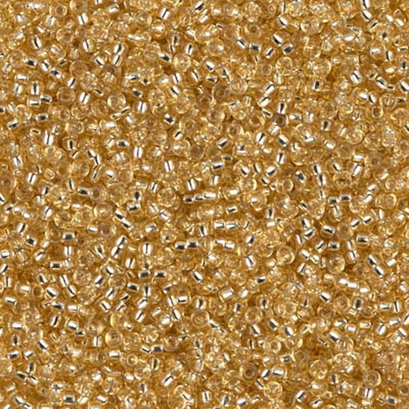 Silver-Lined Gold Miyuki Seed Beads 15/0 15-93-TB