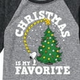 thumbnail image 3 of Peanuts - Christmas Is My Favorite  - Toddler And Youth Raglan Graphic T-Shirt, 3 of 6
