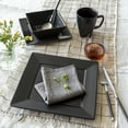 thumbnail image 6 of over&back Dinnerware Set - Porcelain Dish Set with Dinner Plates, Salad Plates, Soup Bowls, Mugs - 16-Piece All-Occasion Place Settings - Square | Black, 6 of 8
