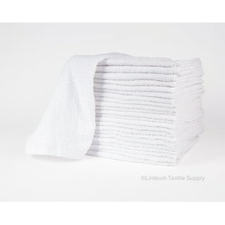 Pacific Linens 100% Cotton Kitchen Towels, Absorbent Rags for Cleaning  Counter Top, Hand Drying Dishes - Thick, Soft, Durable, Reusable, Machine  Washable Quick Dry Barmops 16” x 19” (White, 12) 