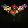 thumbnail image 4 of 2PCS Outdoor Solar Garden Stake Lights with 14 Rose Flowers, LED Flower Solar Powered Lights, Waterproof Multi-Color Solar Lights, 4 of 10