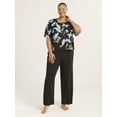 thumbnail image 3 of Joyspun Women’s Scoop Neck Sleepwear Tee with Short Sleeves, Sizes S-3X, 3 of 6