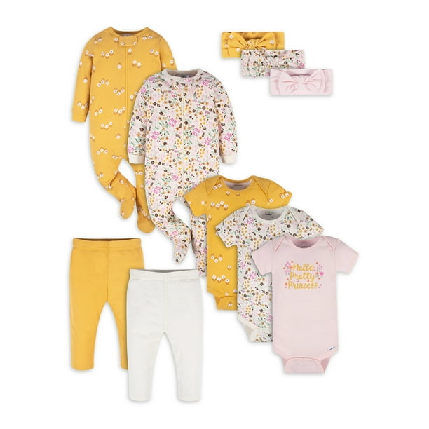 Gerber Baby Girl Layette Gift Set, 10Piece, Sizes Newborn3/6 Months