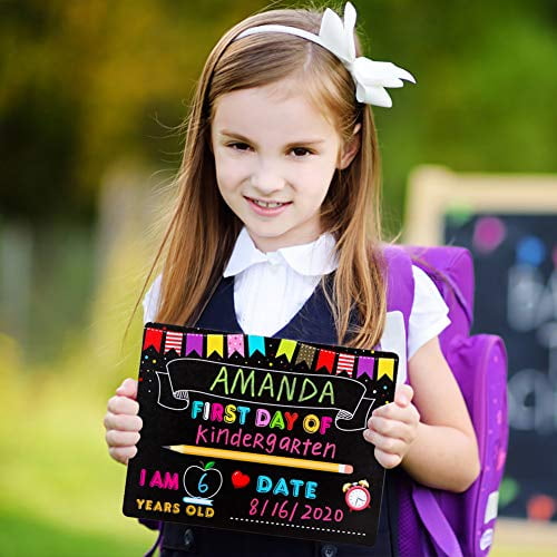 Hohomark 10 Pcs First Day and Last Day of School Sign,9x12 First Day of School Chalkboard Style Sign,Back to School Photo Prop Signs for Kids,Girls & Boys Double Sided Hohomark 10 Pcs First Day and Last Day of School Sign,9x12 First Day of School Chalkboard Style Sign,Back to School Photo Prop Signs for Kids,Girls & Boys Double Sided