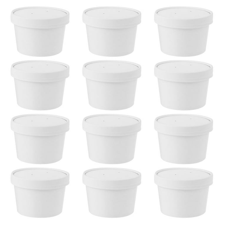 8 oz White To-go Containers. Ice cream containers. Disposable bowls fo –  ECOOH2