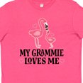 thumbnail image 4 of Inktastic Grammie Loves Me Girl Flamingo Youth T-Shirt, 4 of 5