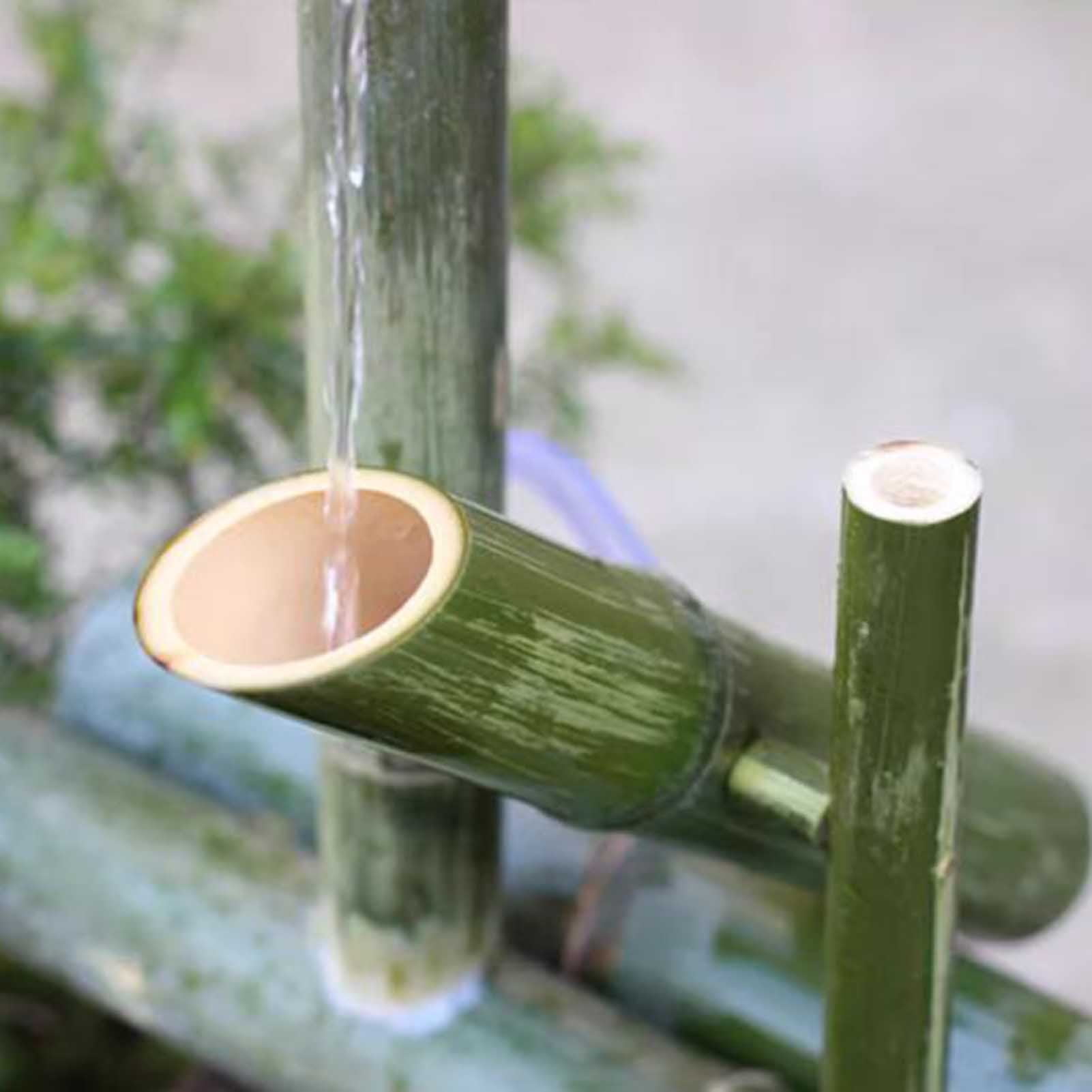 Bamboo Water Fountain With Pump,Japan Garden Waterfall Outdoor Water Fountain Spout,Outdoor Feature Pond Decor for Garden Decoration
