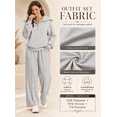 thumbnail image 4 of DOKOTOO Sweatsuits for Women 2 Piece Outfits Half Zip Sweatshirt Wide Leg Sweatpant Tracksuit Matching Set Women Clothing, 4 of 11