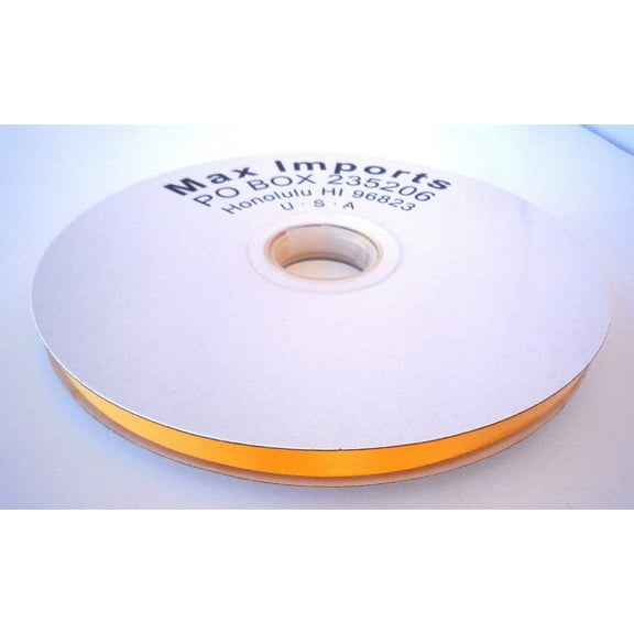 Maxport Corporation 3/8"Satin Yellow Gold Ribbon, 100 Yd.