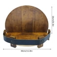 thumbnail image 6 of Austok Wall Mount Wine Bottle Holder,Wooden Bourbon Whiskey Barrel Shelf,Hand Crafted Wall Mounted Wine Rack,Round Whiskey Display Stand,Vintage Liquor Bottle Display Rack Home Decor, 6 of 9