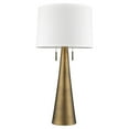 thumbnail image 5 of Muse 2-Light Hand Painted Antique Gold Table Lamp With Off White Shantung Shade, 5 of 5