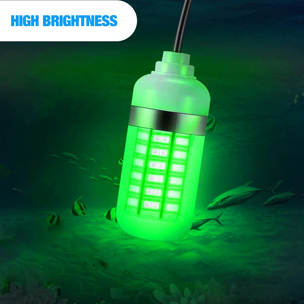 12V Green LED Underwater Submersible Fishing Light Night Crappie Shad