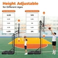 thumbnail image 3 of Portable Basketball Hoop Outdoor, 4.8-10FT Height Adjustable Basketball Hoop Goal System with 44-48 Inch Impact Backboard and Portable Wheels for Adults, 3 of 7