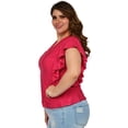 thumbnail image 2 of Blusa con strech (talla extra), modelo 1778 (Fiusha) fucsia 42 Roman Fashion Blusa extra 1778, 2 of 6