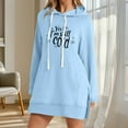 thumbnail image 2 of SwiftWear Women's "Yes I'm Still Cold" Print Long Hoodie Long Sleeve Hooded Sweatshirt Pullover with Drawstring Hood, Soft Casual Tops Pocket Light Blue, 2 of 4