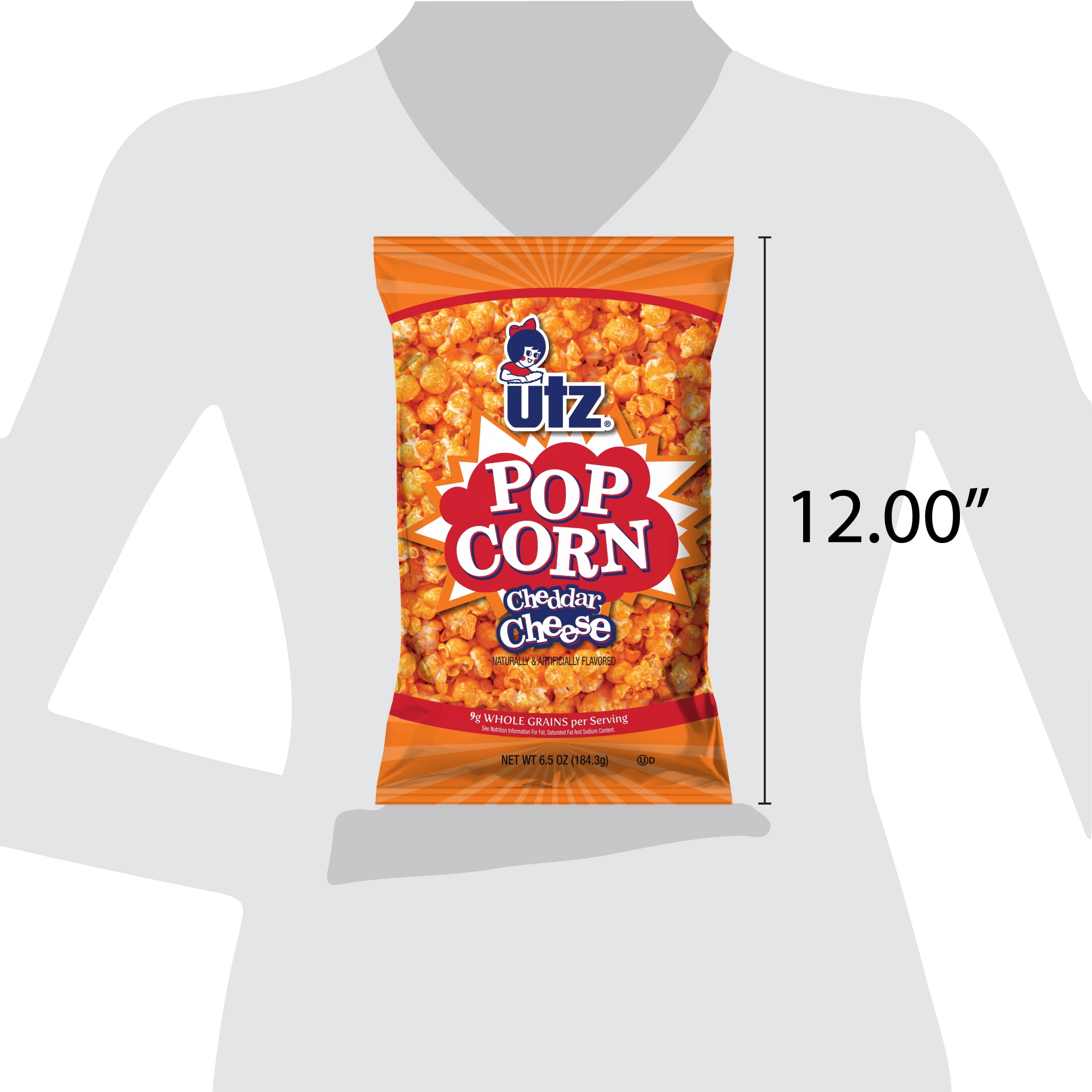 6.5 oz Utz Cheddar Cheese Popcorn