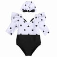 thumbnail image 1 of Kids Girls Rash Guard Swimsuits Hawaiian Ruffle Long Sleeve Sun Protection Toddler Bathing Suit Girl 3-4 Years, 1 of 8