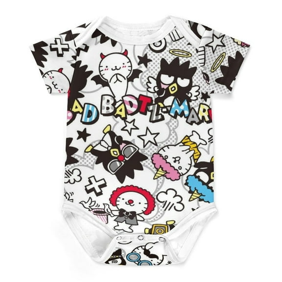 Badtz Maru Baby Bodysuit Boy Girl Clothes Soft Newborn Infant Outfit Short Sleeve Romper