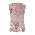 thumbnail image 5 of Womens Tank Tops $4.98 Plus Size Buttons Sleeveless V-Neck Summer Printed Casual Tunic Tops Purple L, 5 of 5
