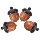 thumbnail image 2 of Acorn Pendant Charm for DIY Craft Made of Wood 4Pcs Brown Color, 2 of 5