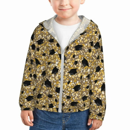 

Vsdgher Graduation Hats3 Kids Sun Protection Hoodie with Zip Rash Guard Tops Children s Long Sleeve Sun Protection Clothing - 5 Years
