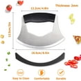thumbnail image 6 of Salad Chopper Mezzaluna Knife with Protective Cover and Anti-Slip Handle - Stainless Steel Vegetable Cutter, Onion Chopper, Pizza Cutter, 6 of 7