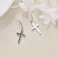 thumbnail image 2 of Cross Earrings Sterling Silver Dangle Op Rback Cross Earrings Religion Jewelry Christians Gifts For Women Men[Z786], 2 of 2
