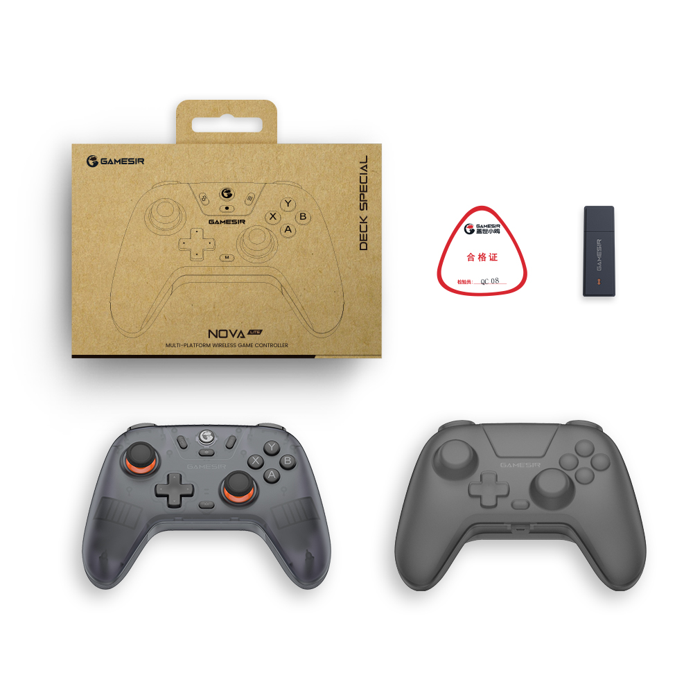 Control Inalámbrico GameSir Nova Lite 2.4g para Windows PC, iPhone, Android, Switch2, Switch y Steam Deck, Gamepad Bluetooth con Gatillo Hall Effect, Turbo, Vibración Rumble (Negro Nebuloso) 5