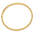 thumbnail image 2 of 14k Yellow Gold 6.35mm Oversize Hinged Bangle Bracelet, 2 of 8